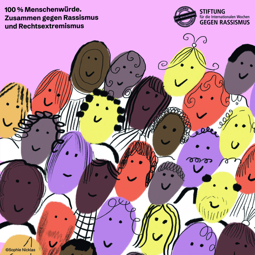 Zusammen gegen Rassismus und Rechtsextremismus, Offizielles Motiv der Stiftung gegen Rassismus zu den Internationalen Wochen gegen Rassismus 2026